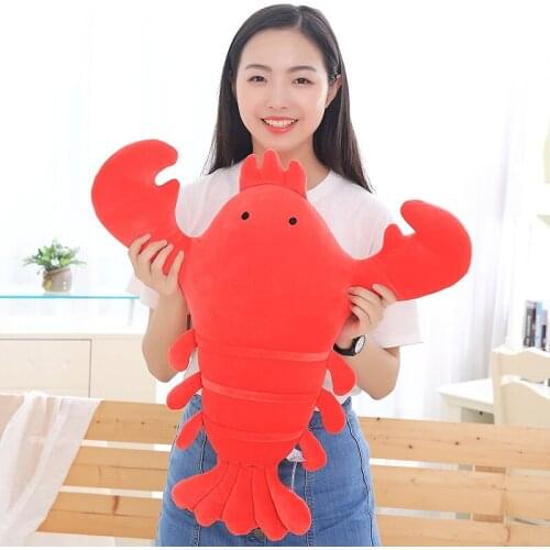 30cm 50cm 60cm Creative simulation crayfish doll funny activity gift girl elastic pillow plush toy