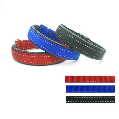 50Pcs/Lot Lively Pet Dog Reflective Stripe Padded Collar 2.5cm (C-20") CPP25011