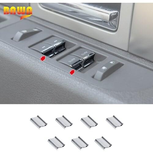 BAWA Interior Accessories ABS Car Window Button Decoration Cover Trim Stickers For Ford F150 Raptor 2009-2014 Car Accessories
