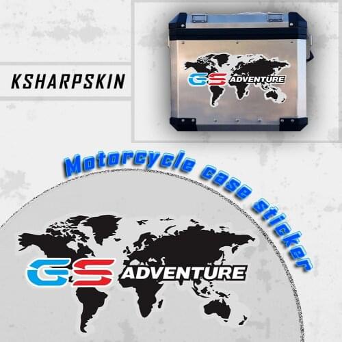 Motorcycle Aluminium box Side case world map Decoration Stickers Reflective Decals For BMW R1200GS R1250GS F850GS F750GS