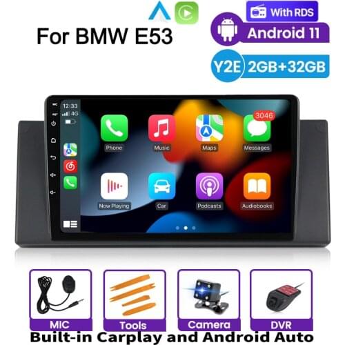 For BMW X5 E53 E39 1999 2000 2001 2002 2004 2005 2006 Car Radio Multimedia Video Player Navigation GPS Android 2G+32G