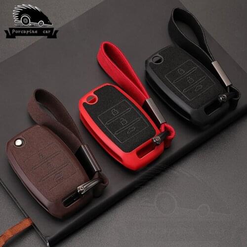 Car Styling Suede Leather + TPU Car Key Cover Case For Kia K2 K3 K4 K5 Sid Rio Soul Sportage Ceed Sorento Cerato 2019 Key Shell