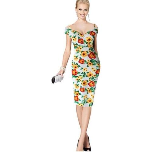 White red yellow sexy fashion hanging strapless strapless high waist printed stretch sweet serene pencil pack hip dress
