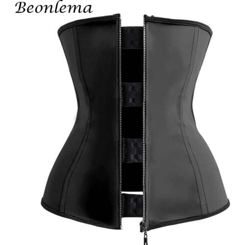 Beonlema Steel Bones High Waist Modeling Straps Belt Belly Slimming Waist Trainer Underbust Body Shaper 3XL Fajas Modeladoras