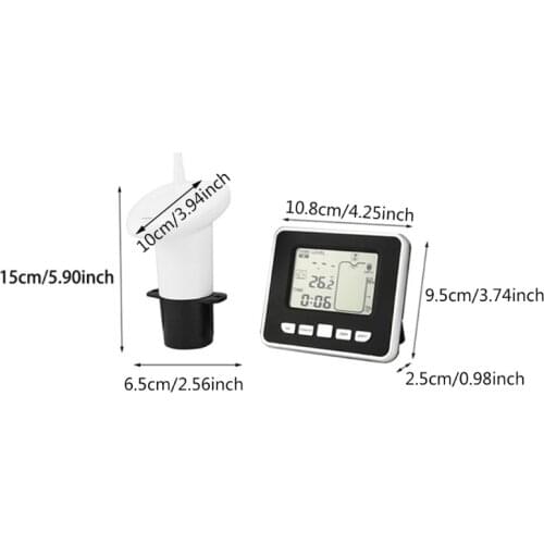 Ultrasonic Wireless Water Tank Liquid Depth Level Meter Sensor with Temperature Display L69A