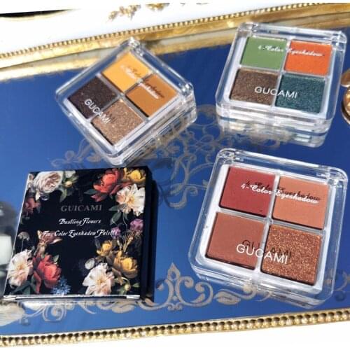 GUICAMI Glitter Neon Eyeshadow Makeup Pallete Shimmer Shiny Pigmented Eye Shadow Palette Metallic Diamond Make Up Palette