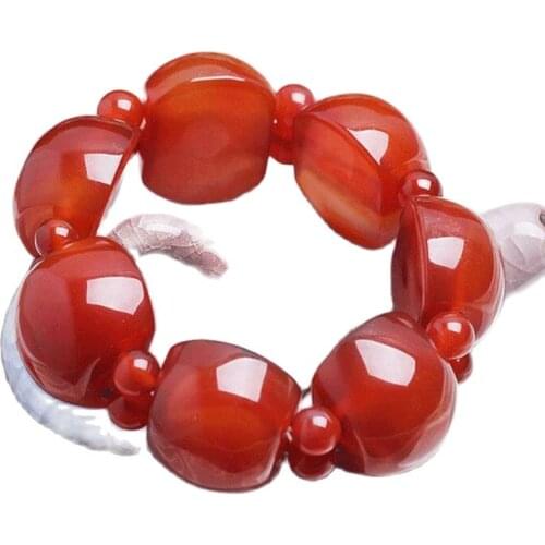 Natural red agate jade bracelet wholesale fashion jewelry jade for men and women