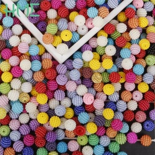 100pcs/lot 10mm Mixed Color Imitation Pearl Beads ABS Plastic Beads For DIY Earrings European bracelet Necklace Jewelry making