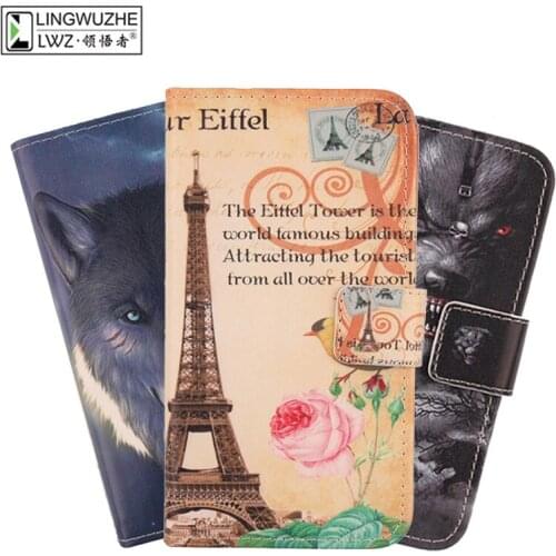 For MLS Range 4G Case 5.5 inch Cartoon Leather Flip Wallet Cover For MLS Range 4G Phone Case Funda