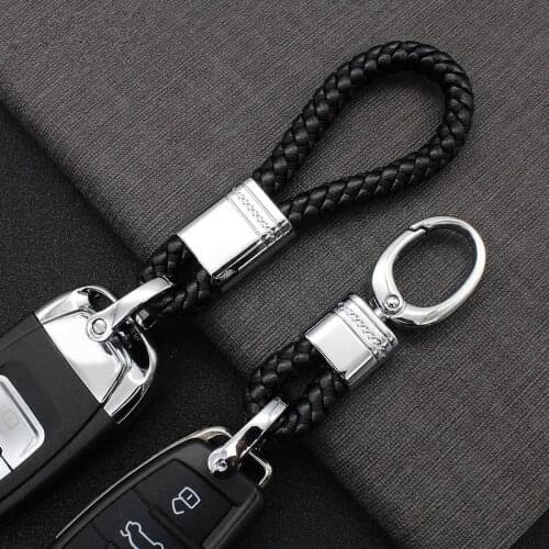 LUNASBORE 1Pcs Leather Car Key Ring Keychain Keyring Key Holder For Renault koleos/Volkswagen VW Golf 4 5 6 toyota OPEL