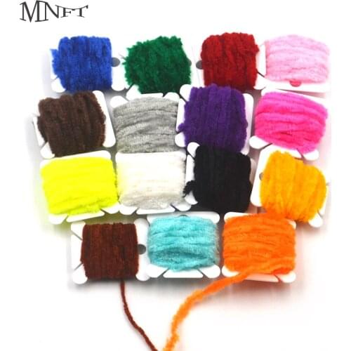 MNFT 5PCS Fly Tying Material Rayon Chenille Assorted Rayon Chenille Midges Yarn