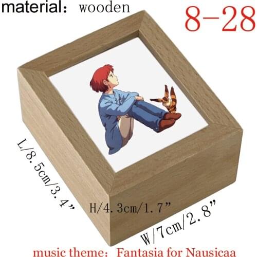 Nausicaa Isabella Lullaby lilium kiki your name melody MUSIC BOX wind up wooden photo frame music box new year christmas gift