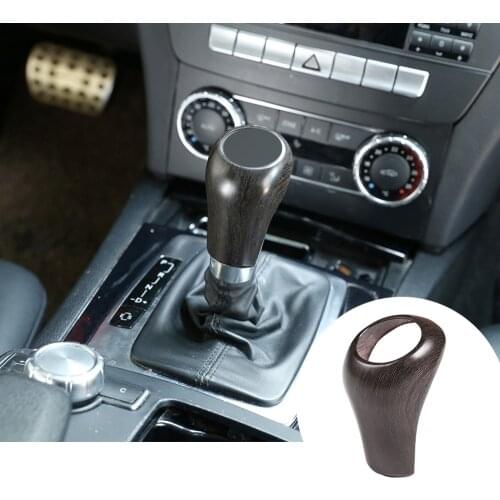 Oak Grain ABS Gear Shift Head Trim Sticker for Mercedes Benz C W204 E W212 GLK X204 CLS W218 A G Class 2007-2013 Model Accessory