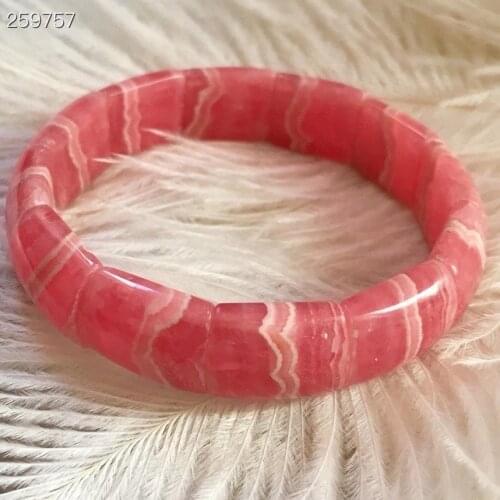 Top Natural Red Rose Rhodochrosite Gemstone Rectangle Beads Women Men Bracelet 16*14*7mm Healing Bangle Lady AAAAA