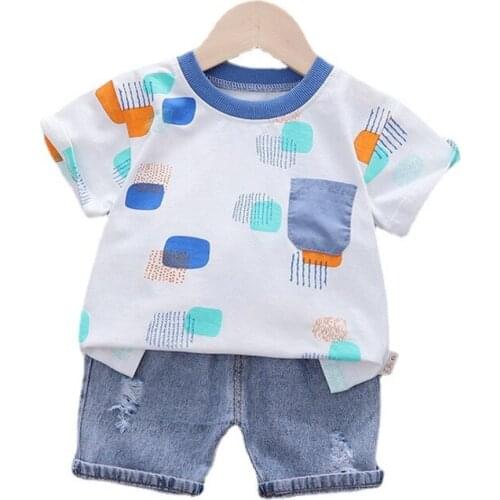 New Summer Baby Boys Clothes Suit Children Girls Cotton T-Shirt Shorts 2Pcs/Sets Toddler Casual Costume Outfits Kids Tracksuits