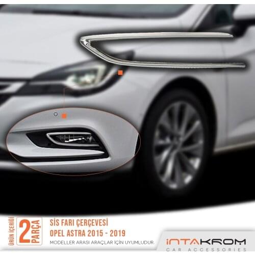 Opel Astra K chrome fog light frame rim 2015-2019 car accessories stainless auto tools stickers silver