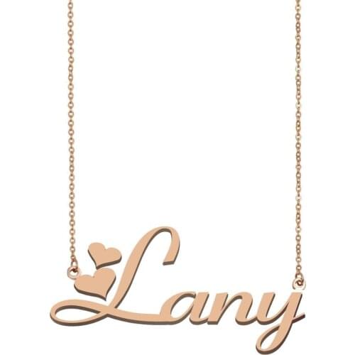 Lany Name Necklace , Custom Name Necklace for Women Girls Best Friends Birthday Wedding Christmas Mother Days Gift