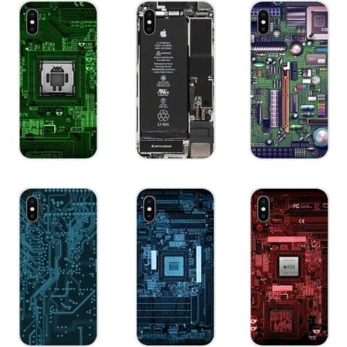 For Samsung Galaxy S3 S4 S5 Mini S6 S7 Edge S8 S9 S10 Lite Plus Note 4 5 8 9 Circuit Board Luxury Accessories Phone Shell Covers