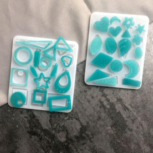 DIY Crafts Crystal Epoxy Resin Mold Geometry Pendants Casting Silicone Mould Decor Jewelry Making Tool