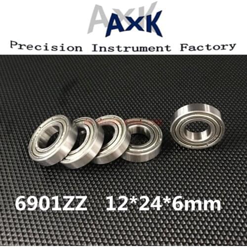 2019 Rushed Time-limited 6901zz Bearing Abec-3 (10pcs) 12x24x6 Mm Metric Thin Section 6901 Zz Ball Bearings 6901z 61901z