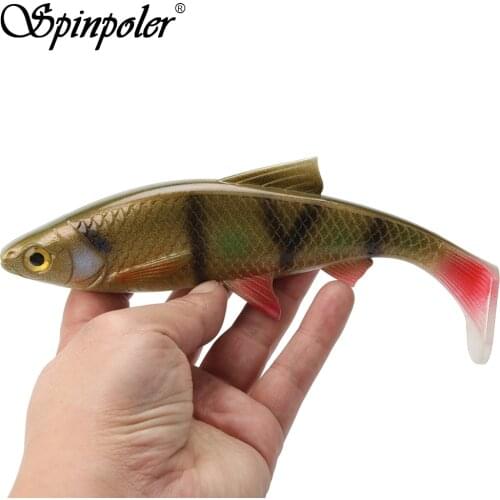 Spinpoler Big Pike Fish Bait 3oz/7.87inch Soft Lure 3D Roach Artificial Bait River Sea Fishing Wobblers Jerkbait Fishing Tackle