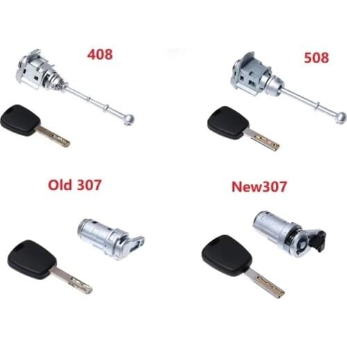Car Central Door Lock Core For Peugoet 307 508 408 Replacement With Key Front Left car lock