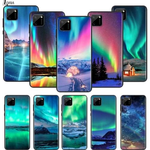 Romantic Northern Lights For OPPO Realme 2 3 3i 5 5S 5i 6 6S 6i 7 7i Narzo 10 20 Pro Global Silicone Black Soft Phone Case