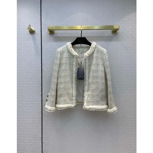 Luxury 2021FW Autumn Women New Wool Tweed Jacket Coat For Female Wave Overcoat Gdnz 6.23