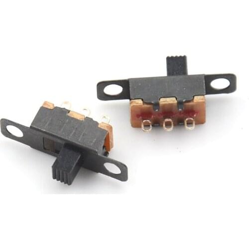 100pcs for Small DIY Power 5V 0.3 A Electronic Projects Mini Size Black SPDT Slide Switch
