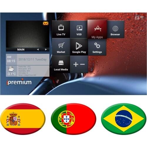 Ipremium Smart Android TV BOX Annual TV Express Entertaiment System APP for Brazil spain portugal