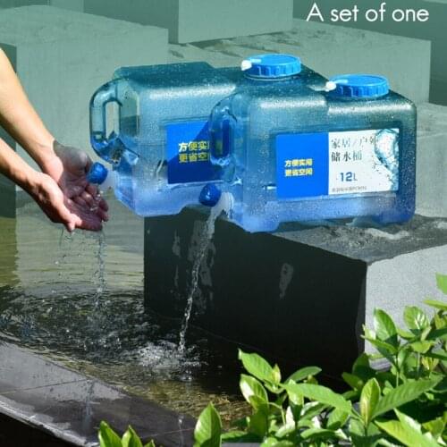 12L Outdoor Car Self-Driving Water Storage Bucket with Faucet Household Drinking Water Storage Organizer Outdoor Product