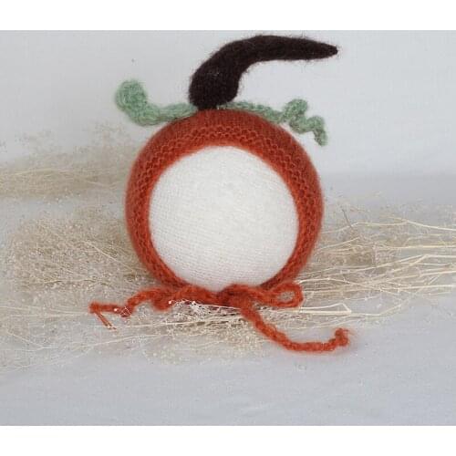 Knit Mohair Hat Newborn Photography Props Crochet Baby Animal Bonnet Photo Props Infant Soft Hat Shoot