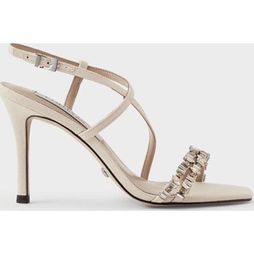 QUNSHENGRUI Design Elegant High Heel Sandals New Winding Strikes Women Sandals Dating Working Vocation Party Women Sandals