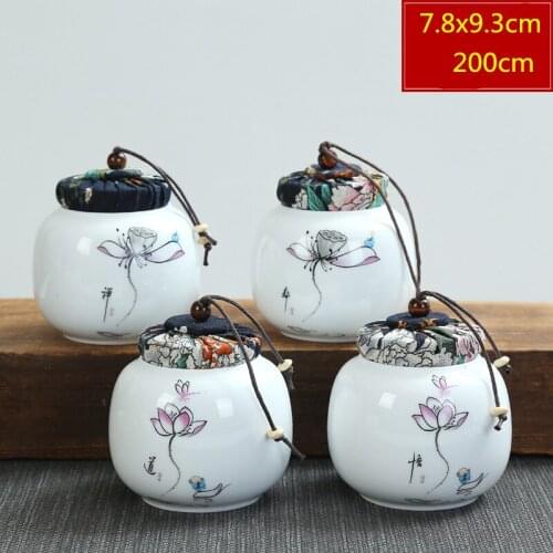 1PCS storage tank teapot canned Pu'er stoneware oolong tea Chinese porcelain ceramic pot tea pot kungfu locker