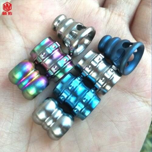 1PCS Titanium Alloy Knife Beads TC4 Lanyard Autumn EDC Multifunctional Outdoor Camping Knife Paracord Small Accessories