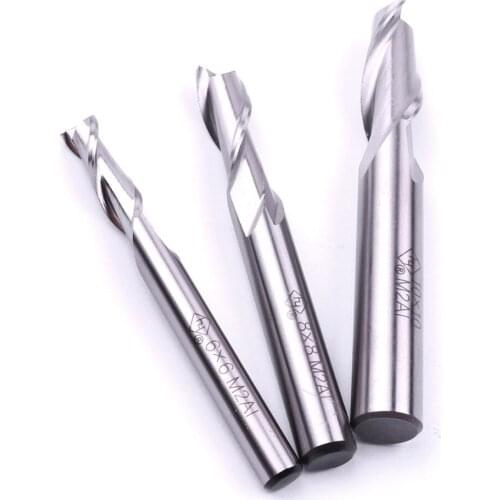 1Pc Silver 2 Flutes End Mill Flute diameter 6mm 8mm 10mm HSS Solid Carbide End Mill Cutter