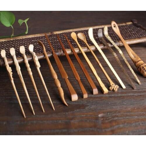 10pcs Natural Handmade Bamboo Tea Leaf Matcha Sticks Spoon Teaware Tea Ceremony Accessories