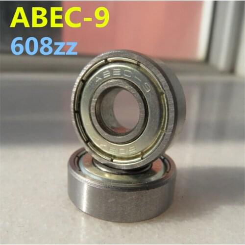 10 Pcs ABEC-7 ABEC-9 Roller Skates Skateboard Skate Board 608ZZ Bearings 8*22*7mm with Steel Iron Dual-side Dustproof
