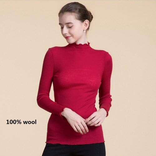 100% wool turtule neck ladies turtleneck women tops knitting blue sweater woman red jumpers for womens sexy top tricot pullover