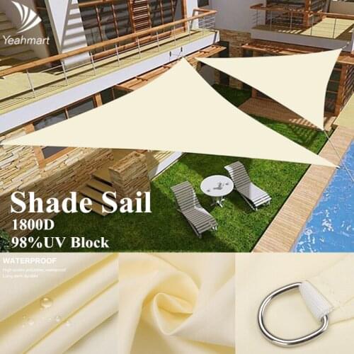 2/3/3.6/5M Trilateral Shade Sail Heavy Sun Canopy Cover For Outdoor Garden Summer Waterproof Car Sunshade Cloth Yard Awnings