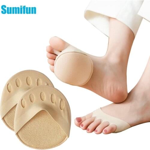 2pcs Five Toes Forefoot Pads High Heels Half Insoles Calluses Corns Foot Pain Relief Absorbs Shock Socks Inserts Feet Care Tool