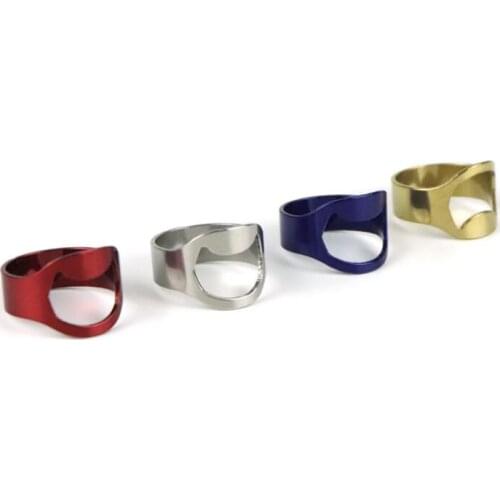 Free Shipping Portable Colorful Stainless Steel Finger Ring Beer Bottle Opener Bar Tool LX8286