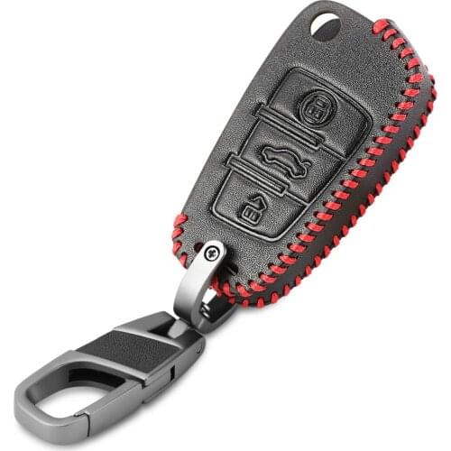 Car Key Case Auto Key Protection Cover For Audi C6 A7 A8 R8 A1 A3 8V A4 A5 Q3 Car Holder Shell Colorful Car-Styling Accessories