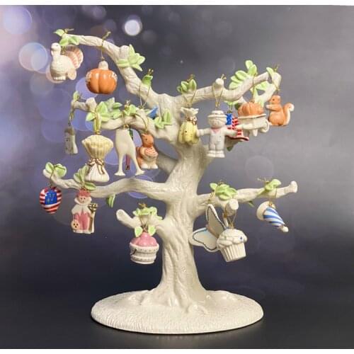 Export LENOX ceramic pendant Christmas tree hanging small craft decoration