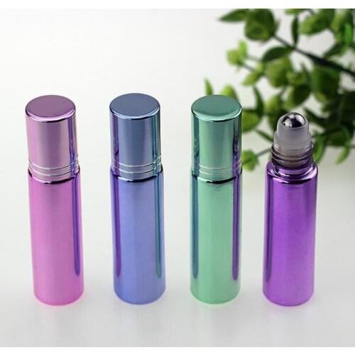 10ml UV Glass Roller Ball Parfum Bottles,High-quality Small Perfume Bottle For Essential Oils F20171259