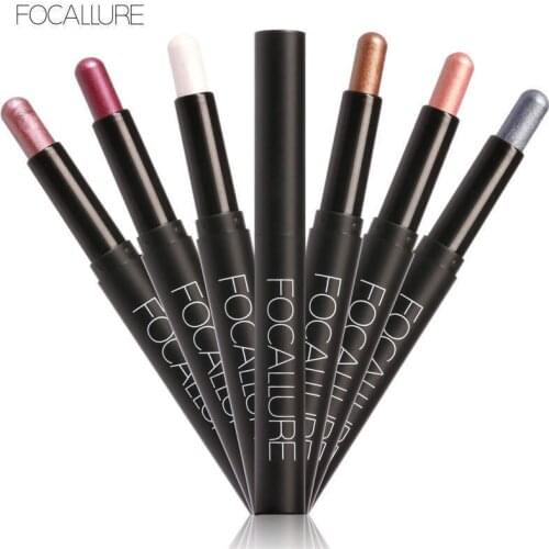 FOCALLURE 12 Colors Eyeshadow Sticker Cosmetics Shadows Pencil Eyeliner Highlighter Shimmer Pigment Professional Female Makeup