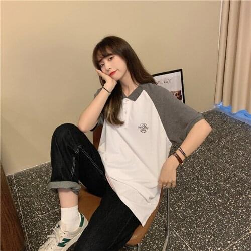 Retro Ins Lazy Tshirt Womens T-shirts Tops Japanese Kawaii Ladies Ulzzang Female Korean Cute Harajuku Clothes For Women