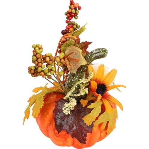 Fake Pumpkin Artificial Plant DIY Props Autumn Harvest Home Decorative 12x15cm Outdoor Ornaments Thanksgiving Pomegranate