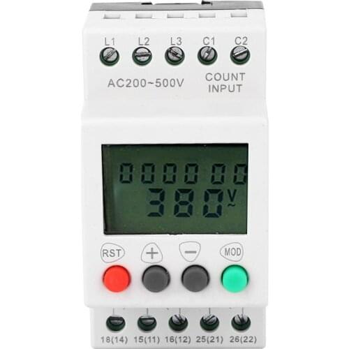 JFY-5-1 Din rail Under Over Voltage Protector 3 Phase Voltage Monitoring Sequence Protection Relay