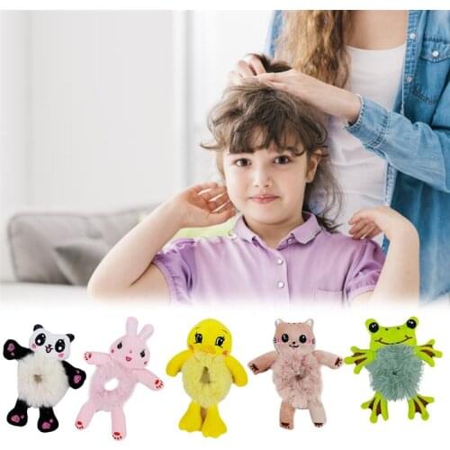 Cute Plush Bear Headband Curly Velvet Hair Ring Animal Plush Hair Headdress Gift For Girlfriend Sister Wife Hair Accessories